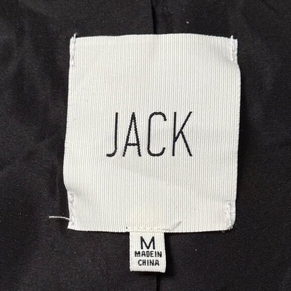 Jack BB Dakoda Rydell Buffalo Wool Blend Plaid Black Red Jacket Faux Collar Med - Picture 12 of 14